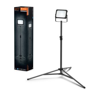 Ledvance LED Akku Arbeitsleuchte Fluter Value Tripod Schwarz IP54 20W 2000lm Tageslicht 6500K kaltweiß USB