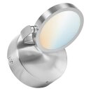 Ledvance LED Wandleuchte Sun@Home Bathroom Round Silber Ø11cm IP44 7,5W 200lm CCT 2700K - 5000K Dimmbar App WiFi