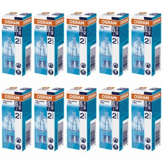 10 x Osram G9 Eco Halogen Stiftsockellampe 230V 35W = 40W Halogenlampe Stiftsockellampen 66733