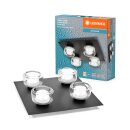 Ledvance LED Deckenleuchte Lampe Orbis Frame Schwarz 35x35cm IP44 4x 5,5W 1740lm Click CCT 3000K 4000K per Lichtschalter