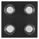 Ledvance LED Deckenleuchte Lampe Orbis Frame Schwarz 35x35cm IP44 4x 5,5W 1740lm Click CCT 3000K 4000K per Lichtschalter