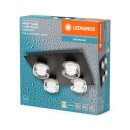 Ledvance LED Deckenleuchte Lampe Orbis Frame Schwarz 35x35cm IP44 4x 5,5W 1740lm Click CCT 3000K 4000K per Lichtschalter