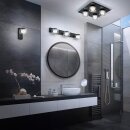 Ledvance LED Deckenleuchte Lampe Orbis Frame Schwarz 35x35cm IP44 4x 5,5W 1740lm Click CCT 3000K 4000K per Lichtschalter