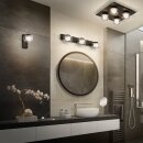 Ledvance LED Deckenleuchte Lampe Orbis Frame Schwarz 35x35cm IP44 4x 5,5W 1740lm Click CCT 3000K 4000K per Lichtschalter