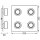 Ledvance LED Deckenleuchte Lampe Orbis Frame weiß 35x35cm IP44 4 x 5,5W 1740lm Click CCT 3000K 4000K per Lichtschalter