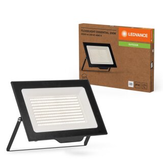 Ledvance LED Fluter Floodlight Essential schwarz IP65 200W 20000lm Neutralweiß 4000K 110°