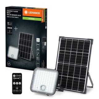 Ledvance LED Außeleuchte Fluter Endura Split Solarpanel IP65 30W 4500lm Neutalweiß 4000K Sensor