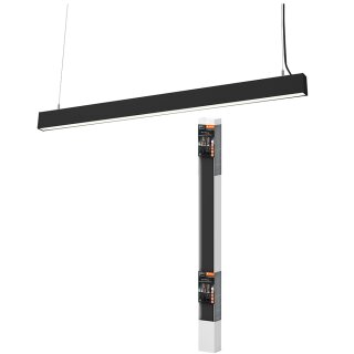 Ledvance LED Pendelleuchte Office Line Cuboid Suspended Schwarz 113cm 42W 5500lm Neutralweiß 4000K Dimmbar