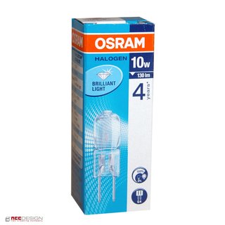 Osram G4 Halogen Stiftsockellampe 12V 10W Halogenlampe 64415S 4000h