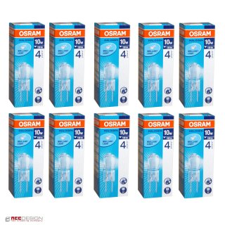10 x Osram G4 Halogen Stiftsockellampe 12V 10W...