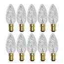 10 x Kerze Glühbirne 40W B15 Klar gedreht Glühbirnen B15d 40 Watt Glühlampe Glühlampen