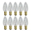 10 x Kerze Glühbirne 40W B15 Klar gedreht Glühbirnen B15d 40 Watt Glühlampe Glühlampen