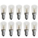 10 x Kühlschranklampe 15W E14 klar Glühbirne Glühlampe 15...