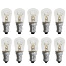 10 x Kühlschranklampe 15W E14 klar Glühbirne Glühlampe 15 Watt Röhre