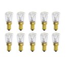 10 x Kühlschranklampe 25W E14 klar Glühbirne...