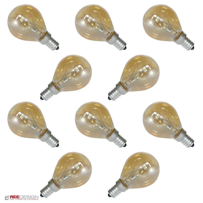 10 x Tropfen Glühbirne 40W E14 Gold Glühlampe Glühbirnen Glühlampen 4