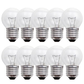 10 x Glühbirne Tropfen 25W E27 KLAR Glühlampe 25 Watt Glühbirnen Glühlampen