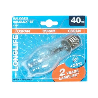 OSRAM Halogen Halolux BT 40W E27 KLAR 64470 Superstar Glühbirne Glühlampe