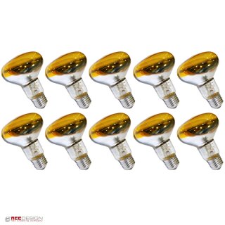 10 x OSRAM Reflektor Glühbirne R80 60W Gelb E27 Glühlampe Concentra Spot Color