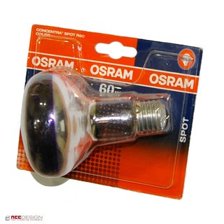 1 x OSRAM Reflektor Glühbirne R80 60W Violett Lila E27 Glühlampe Concentra Spot Color