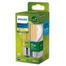 Philips LED Filament A60 Birne 5,2W = 75W E27 klar 1095lm warmweiß 2700K ultra effizient