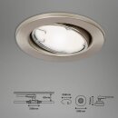 3 x Briloner LED Smart Einbauleuchten Nickel matt Ø8,6cm 4,9W GU10 400lm RGBW + CCT Dimmbar Fernbedienung App Google Alexa Bluetooth WiFi