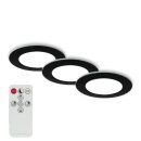 3 x Briloner LED Einbauleuchte Schwarz rund Ø9,2cm...