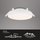 Briloner LED Einbauleuchte Weiß Ø10cm IP44 6W 700lm Neutralweiß 4000K