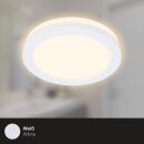 3 x Briloner LED Einbauleuchten Weiß rund Ø8,6cm IP44 3W 350lm Backlight Warmweiß 3000K