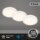 3 x Briloner LED Einbauleuchten Weiß rund Ø8,6cm IP44 3W 350lm Backlight Warmweiß 3000K