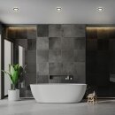 3 x Briloner LED Einbauleuchten Schwarz rund Ø8,6cm IP44 3W 350lm Backlight Warmweiß 3000K