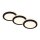 3 x Briloner LED Einbauleuchten Schwarz rund Ø8,6cm IP44 3W 350lm Backlight Warmweiß 3000K