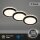 3 x Briloner LED Einbauleuchten Schwarz rund Ø8,6cm IP44 3W 350lm Backlight Warmweiß 3000K