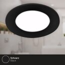 3 x Briloner LED Einbauleuchten Schwarz rund Ø8,6cm IP65 3W 350lm Neutralweiß 4000K