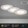 3 x Briloner LED Einbauleuchte Chrom matt rund Ø11,5cm IP44 6W 650lm Warmweiß 3000K