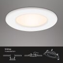 3 x Briloner LED Einbauleuchten Weiß rund Ø11,5cm IP44 6W 650lm Warmweiß 3000K