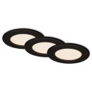 3 x Briloner LED Einbauleuchte Schwarz rund...