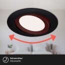 3 x Briloner LED Einbauleuchten Schwarz rund Ø10,6cm IP23 7W 600lm Neutralweiß 4000K schwenkbar