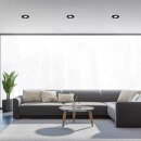 3 x Briloner LED Einbauleuchten Schwarz rund Ø10,6cm IP23 7W 600lm Neutralweiß 4000K schwenkbar