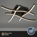 Briloner LED Deckenleuchte Schwarz 65x65cm 24W 2800lm...