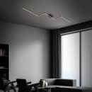 Briloner LED Deckenleuchte Schwarz 227cm 24W 2800lm warmweiß 3000K verstellbar Glitzereffekt
