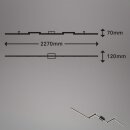 Briloner LED Deckenleuchte Schwarz 227cm 24W 2800lm warmweiß 3000K verstellbar Glitzereffekt