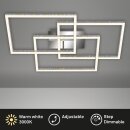 Briloner LED Deckenleuchte Chrom 80x50cm 57W 5700lm...