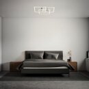 Briloner LED Deckenleuchte Chrom 80x50cm 57W 5700lm warmweiß 3000K Glitzereffekt 3-Stufen-Dimmbar