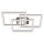 Briloner LED Deckenleuchte Chrom 80x50cm 57W 5700lm warmweiß 3000K Glitzereffekt 3-Stufen-Dimmbar