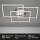 Briloner LED Deckenleuchte Chrom 80x50cm 57W 5700lm warmweiß 3000K Glitzereffekt 3-Stufen-Dimmbar