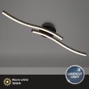 Briloner LED Deckenleuchte Schwarz 81x14cm 12W 1400lm...