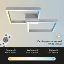 Briloner LED Deckenleuchte Alu 64x64cm 34W 3600lm CCT...