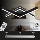 Briloner LED Deckenleuchte Schwarz 65x65cm 18W 1800lm CCT 2700K-6500K RGB Backlight + Fernbedienung