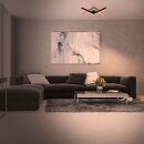 Briloner LED Deckenleuchte Schwarz 65x65cm 18W 1800lm CCT 2700K-6500K RGB Backlight + Fernbedienung